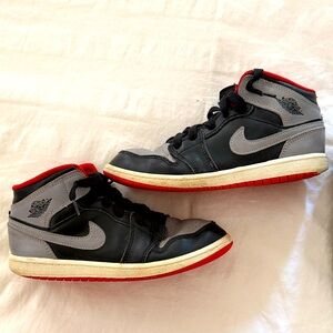 Jordan Kids Black and Gray High-Top Sneakers